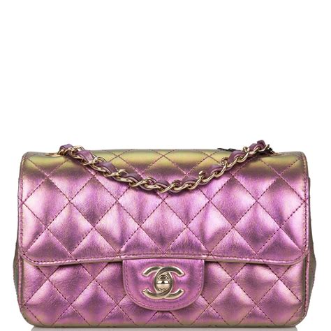 chanel iridescent purple mini|Chanel handbags.